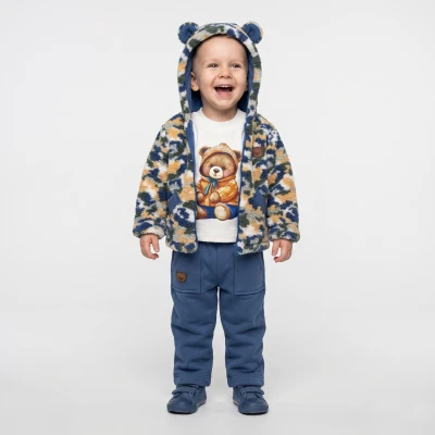 PELUŞ HIRKALI ERKEK 3 LÜ BEBE TAKIM 8516