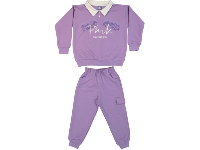 PINK VIBES BASKILI KIZ ÇOCUK TAKIM 26005