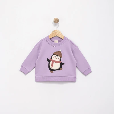  PONPON ŞAPKALI PENGUEN 2 İP SWEAT 0275-1