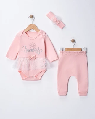 PRENSES TÜLLÜ BADİLİ BEBE TAKIM 1805