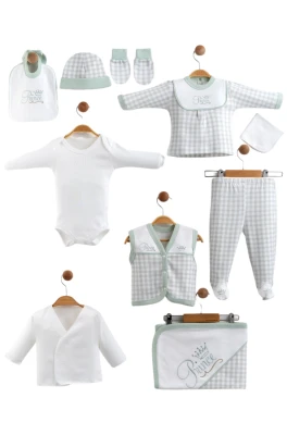 PRİNCE NAKIŞLI ERKEK BEBE 10 LU ZIBIN SET 6677