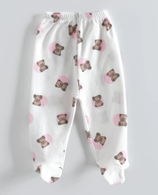 PUANLI AYICIK BASKILI PATİKLİ PENYE BEBE TEK ALT 2164