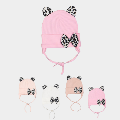 RAPORLU LEOPAR TEMALI BEBE ŞAPKA 6129