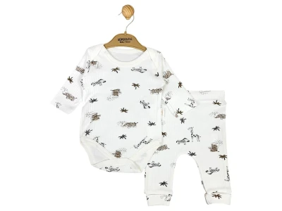 RAPORLU ZEBRA BASKILI BADİLİ 2 Lİ BEBE TAKIM 50122