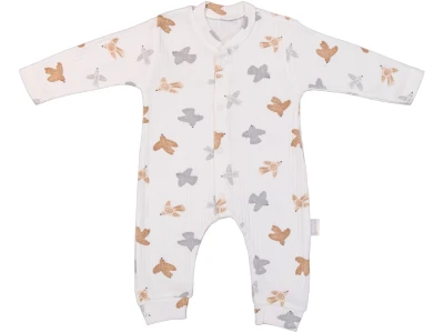 RENKLİ KUŞ BASKILI PENYE BEBE MANŞETLİ TULUM 100192