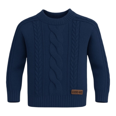 SAÇ ÖRGÜ DESENLİ BEBE KAZAK 3200