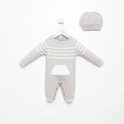 ŞAPKALI TRİKO BEBE TULUM 4081