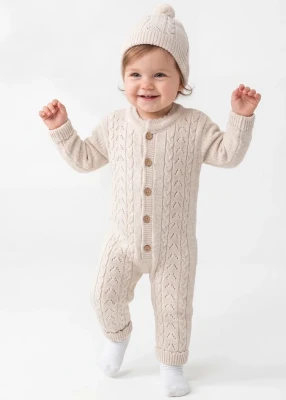 ŞAPKALI TRİKO BEBE TULUM  4163