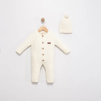 ŞAPKALI TRİKO BEBE TULUM  4164