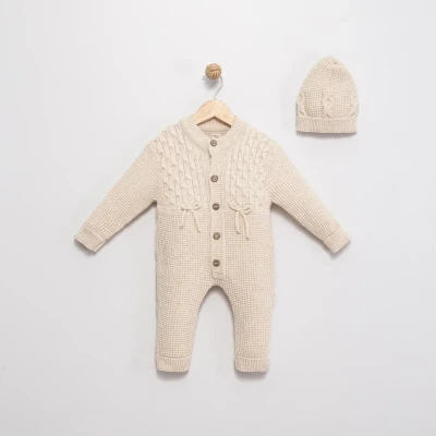 ŞAPKALI TRİKO BEBE TULUM 4169