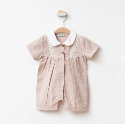 ŞERİT ASKILI KIZ BEBE TULUM 7810
