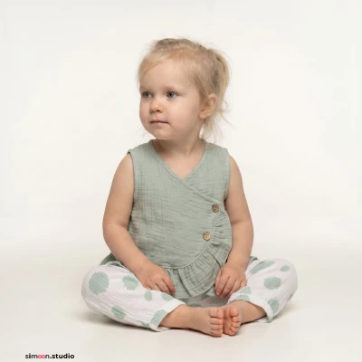 SIÇRATMA PUANLI 2 Lİ KIZ BEBE YAZLIK TAKIM 2619