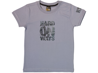 SIFIR YAKA YAZI BASKILI  ERKEK TİŞÖRT 9/12 YAŞ
