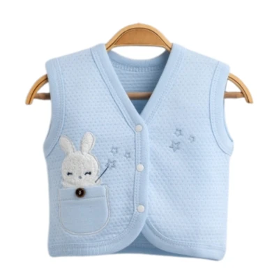 SİHİRBAZ TAVŞAN NAKIŞLI KAPİTONE BEBE YELEK 3303
