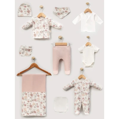 SİNCAP DESENLİ 10 LU KIZ BEBE ZIBIN SET 3041