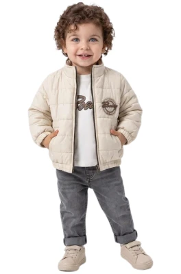 ŞİŞME MONTLU 3 LÜ ERKEK BEBE TAKIM 8090