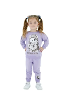 SKATER BEAR BASKILI KIZ ÇOCUK TAKIM 20026