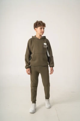 SPORTY COLLECTION  BASKILI 3 İP ERKEK ÇOCUK EŞOFMAN TAKIM 8205