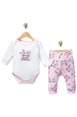 SWEET DREAMS BASKILI BADİLİ 2 Lİ BEBE TAKIM 60020
