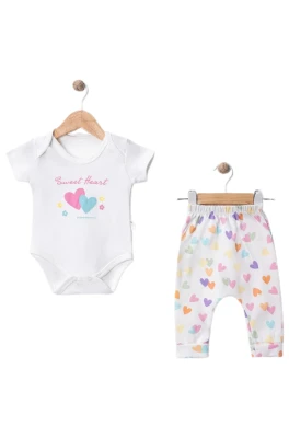 SWEET HEART KISA KOL KIZ BEBE BADİLİ TAKIM 40012