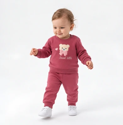SWEET LİTTLE NAKIŞLI 3 İP KIZ BEBE TAKIM 57661