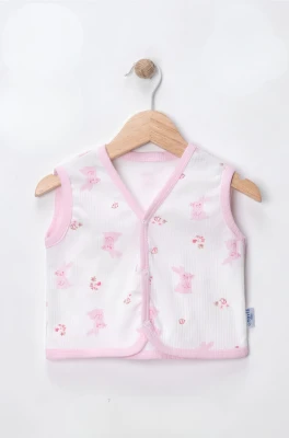 TAVŞAN DESEN PAMUKLU KIZ BEBE YELEK 6325