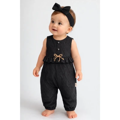 TOP DÜĞMELİ KIZ BEBE TULUM 0091