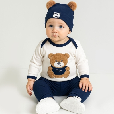 TOY AYICIK NAKIŞLI PENYE 3 LÜ BEBE TAKIM 1735