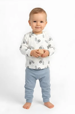 TRAKTÖR BASKILI ERKEK BEBE 2'Lİ TAKIM 2011