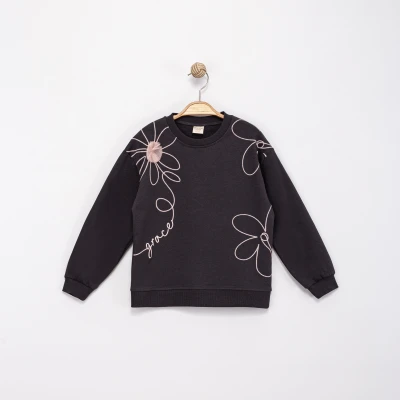 TÜL GÜL AKSESUARLI 2 İP SWEAT 0243-3