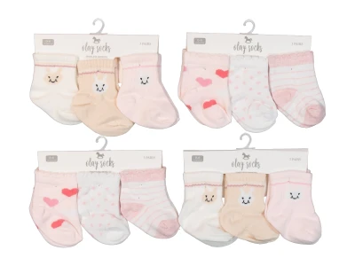 ÜÇLÜ KIZ BEBE SOKET ÇORAP (12*3LÜ) 0051