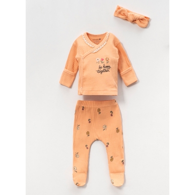 V2722 YENİDOĞAN BE HAPPY PAPATYA NAKIŞLI TAKIM