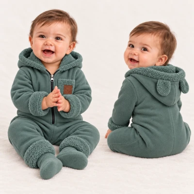 WELSOFT KAPÜŞONLU ERKEK BEBE TULUM 71207