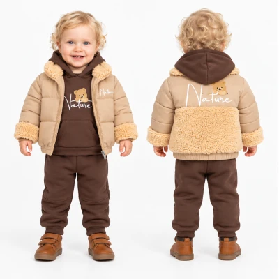 WELSOFT NATURE AYICIKLI 3 LÜ ERKEK BEBE TAKIM 2709