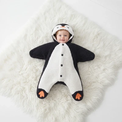 WELSOFT PENGUENLİ UNISEX BEBE TULUM 1194