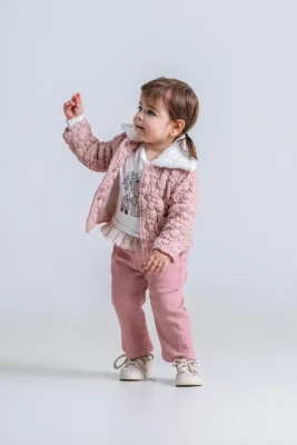 WELSOFT YAKA MONTLU 3 LÜ KIZ ÇOCUK TAKIM 2298
