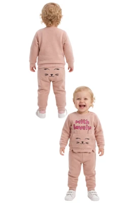 WİTH LOVELY BASKILI 3 İP KIZ ÇOCUK TAKIM 26757