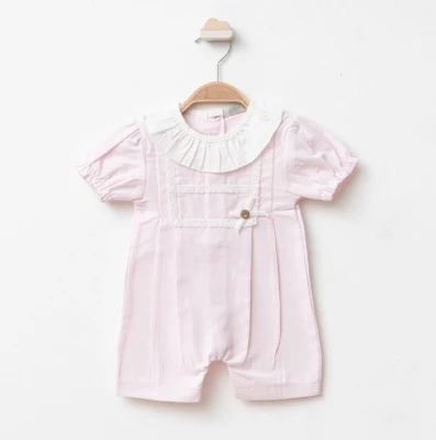 YAKASI FIRFIRLI ŞERİTLİ KIZ BEBE TULUM 7839