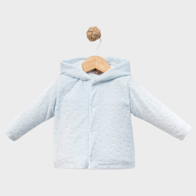 YAPRAK DESENLİ BEBE KADİFE HIRKA 60055