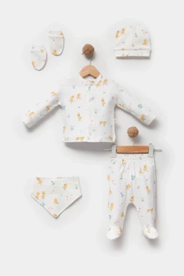 YAVRU ÖRDEK BASKILI BEBE 5 Lİ ZIBIN SET 84