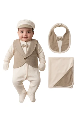 YELEK DETAYLI TULUMLU ERKEK BEBE 5 Lİ SET 255