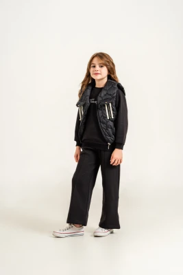 YELEKLİ 3 İP KIZ ÇOCUK TAKIM  7227