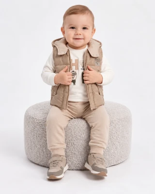 YELEKLİ 3 LÜ ERKEK BEBE TAKIM 5277