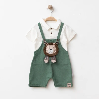 YELELİ MOBİL ASLANLI ERKEK BEBE SLOPET TAKIM 9006