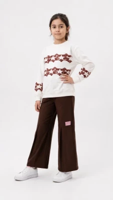 YILDIZ BASKILI 2 İP KIZ ÇOCUK TAKIM R26388