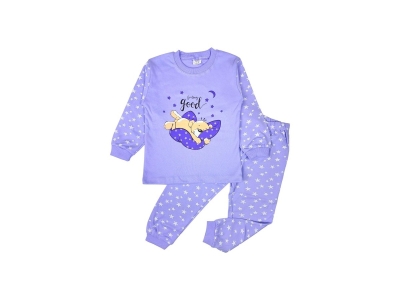 YILDIZ MİNDERLİ AYI BASKILI 2 Lİ PİJAMA TAKIM 4094