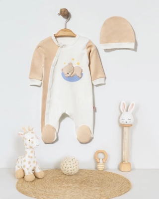 YILDIZLI AYI BASKILI PENYE BEBE TULUM 114