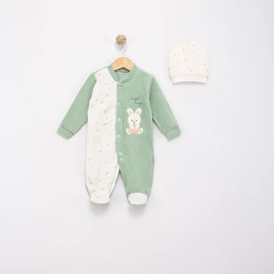 YILDIZLI KADİFE BEBE TULUM 1515