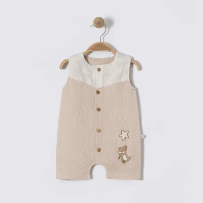 YILDIZLI TİLKİ NAKIŞLI ERKEK BEBE TULUM 2896